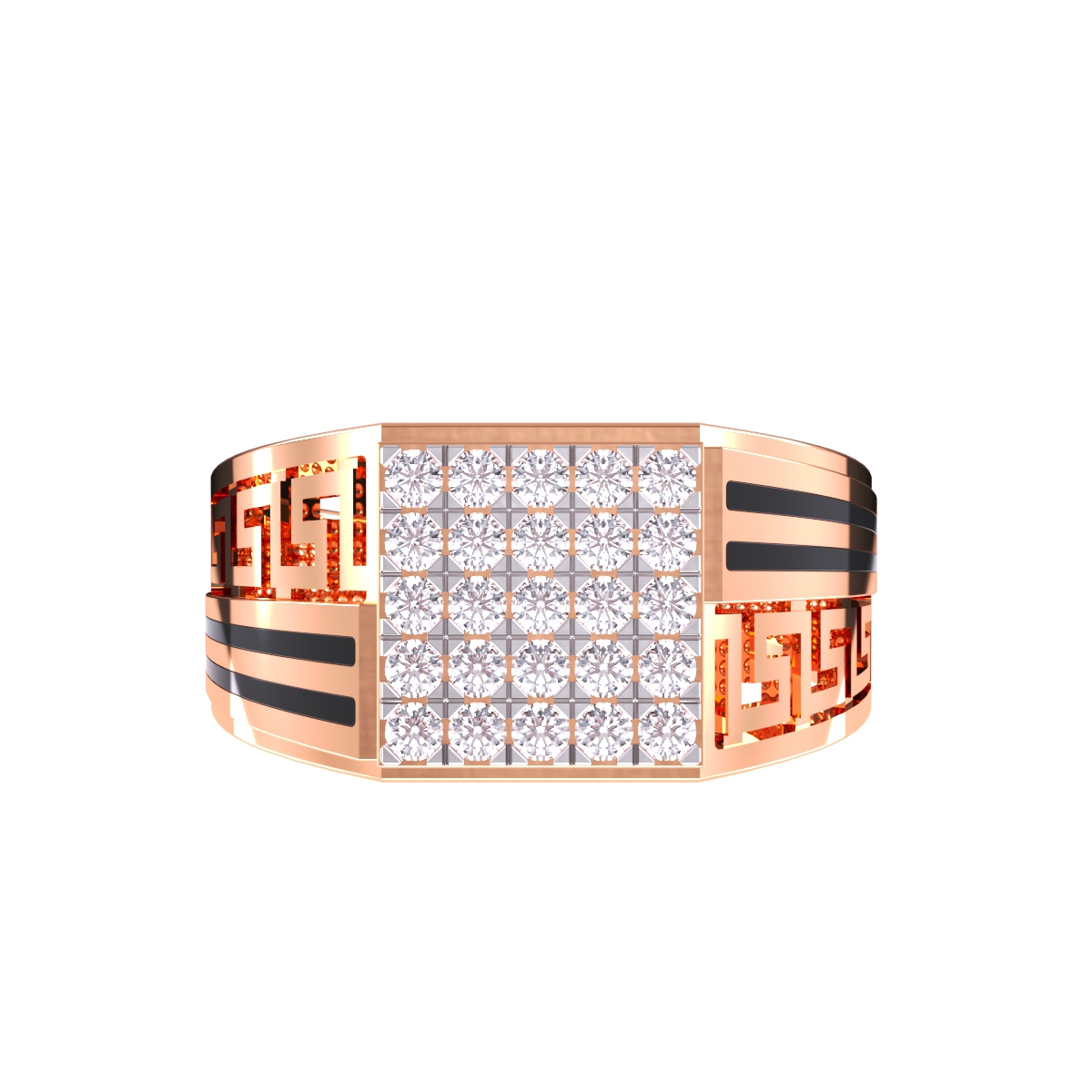 Stackable Round Diamond Ring For Men